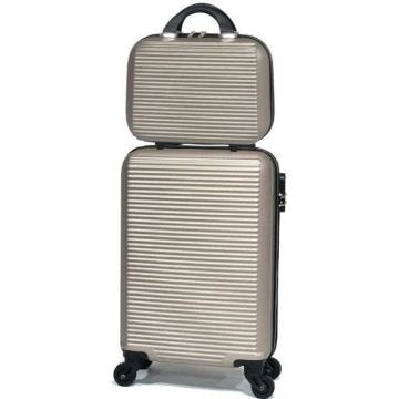 CELIMS - Valise Petite Taille Cabine Champagne - Bagages à main - Conforme aux nouvelles réglementation de EasyJet