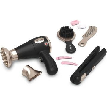 Smoby - My Beauty Hair Set - Set de Coiffure Enfant - Lisseur et Sèche-Cheveux Factices - Fonctions Electroniques - 320144