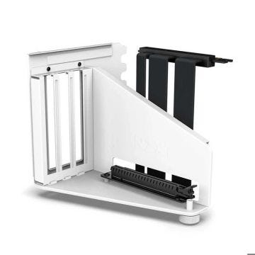 NZXT Kit de montage vertical pour carte graphique - Blanc - Kit pour montage vertical pour carte graphique avec Câble Riser PCIe 4.0