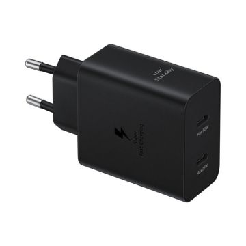 Samsung 50W USB C Mains Charger with 5 Amp Type C Cable Black EU Plug - EF-T5020XBEGWW