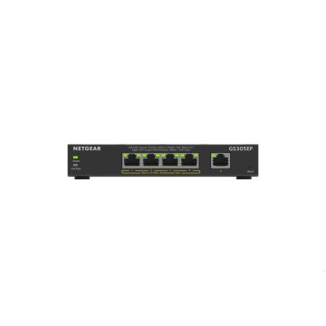 Switch Ethernet PoE 5 Ports - NETGEAR - GS305EP - Smart Manageable - Silencieux - 4 Ports PoE+