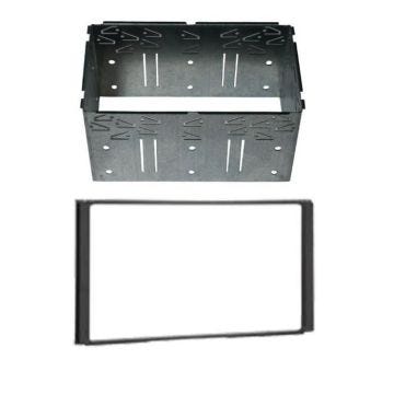 Adaptateur de façade d'autoradio Double DIN Noir avec cage métallique Kia Sorento 2006 >