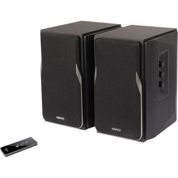 Enceintes Actives - Edifier - R1380T - 42W RMS - Télécommande IR - Design en Bois