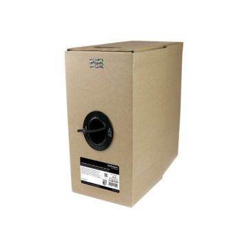 STARTECH Câble Ethernet Cat6 en vrac - 304,8 m - Classification CMR - Câble réseau solide - Cordon RJ45 - Noir - Fil Dénudé