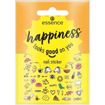 Sticker pour Ongles - ESSENCE - Happiness Looks Good on You - Motifs ludiques - Effets tactiles - Longue tenue