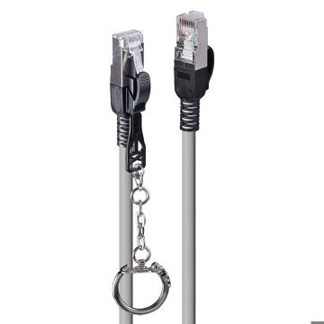 Câble réseau sécurisé Cat.6A S/FTP LSZH - LINDY - 15m - Connecteurs RJ45 - Gris