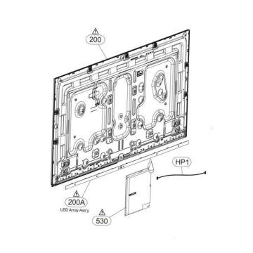 Plaque de guidage led ( repère 200A ) - Télévision - LG (137605)