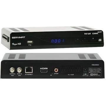 Récepteur satellite HD SERVIMAT VEGA TNTSAT - Noir - Connectique complète - 12V / 220V