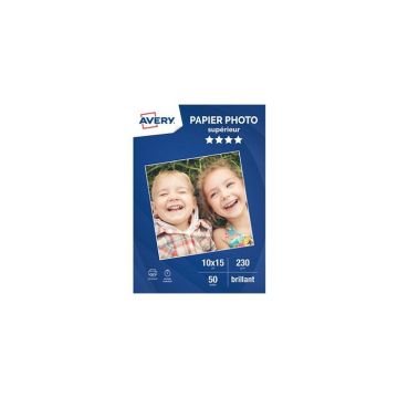 Papier AVERY 50 Photos brillantes 10x15