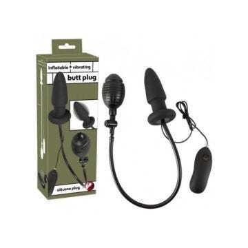 Plug Anal Vibrant et Gonflable en Silicone
