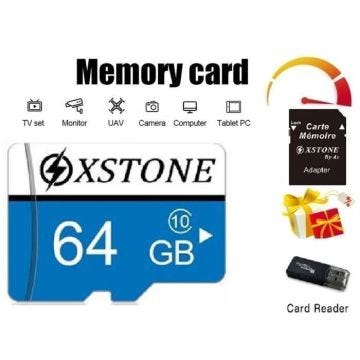 Carte Memoire 64 Go + Adaptateur+Lecteur Carte Memoire carte mémoire flash, Class 10,
