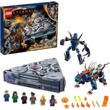 LEGO® 76156 Marvel L’ascension du Domo, Jouet de Construction Vaisseau Spatial Super-Héros du Film Les Éternels