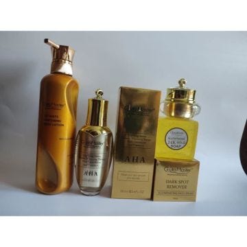 Gamme complète gluta master terminal white secret lait 500,ml,, sérum, savon 200g et crème visage très concentré et éclaircissant
