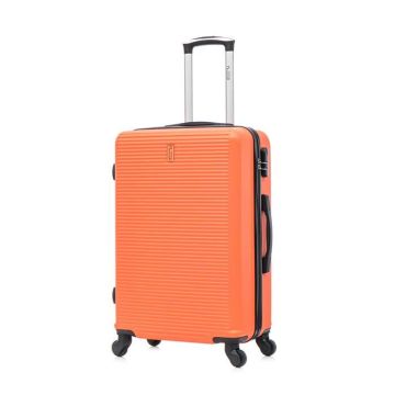 CELIMS - Valise Week-End | Valise Moyenne Taille 65cm | ABS Robuste | 4 roulettes 360° | Serrure Intégrée | Orange