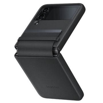Coque Cuir Samsung Galaxy Z Flip 4 Original Samsung Série Leather Cover Noir