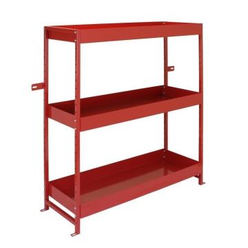 2 x Rayonnage à 3 étagères en métal pour rangement d’outils dans véhicule utilitaire