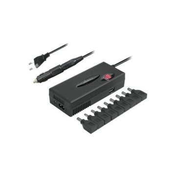Chargeur automatique universel - 110W - 2 en 1 - Prise secteur - Allume cigare - Noir