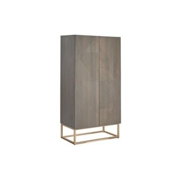 Armoire - Bois Jamun - Moderne - 70 x 38 x 140 cm - Blanc