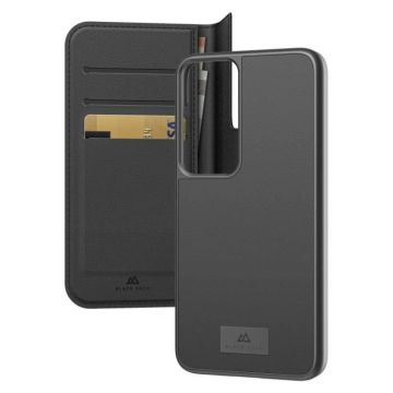 Portefeuille pour Samsung Galaxy S23+ - BLACKROCK - Cuir - Noir - Semi-rigide - Adulte - Aimantée