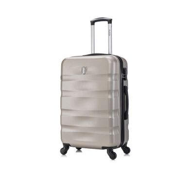CELIMS - Valise Week-End | Valise Moyenne Taille 65cm | ABS Robuste | 4 roulettes 360° | Serrure Intégrée | Champagne