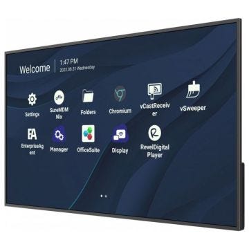 Ecran 43'' ViewSonic LFD 4K LED UHD 16:9 32Go 500nit 6.5ms 5000:1 178/178 VESA 200x200 2xHDMI, 2xUSB, 1xUSB Type-C,RJ45, RS232, HPs