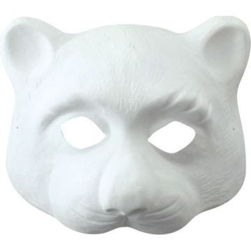 Masque Chat 1/2 Visage - Non spécifié - Blanc - Mixte - Accessoire de déguisement - Confortable à porter