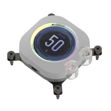 Waterblock - CORSAIR - iCUE XC7 RGB ELITE LCD - Blanc - Écran LCD - 31 LED RGB personnalisables