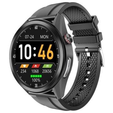 Montre Connectée Ecran Couleur 1,3'' Suivi Cardio Sommeil Température IP67 Noir Noir YONIS