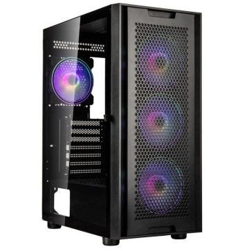 Tour midi Kolink Observatory Duo ARGB Boîtier gaming noir
