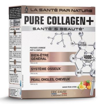 Collagène Eric Favre - Pure Collagen+ - Peach & Lemon Pack de 10