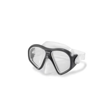 Masque de plongée - INTEX - Reef Rider Noir - Jupe hypoallergénique - Verre polycarbonate - Sans latex