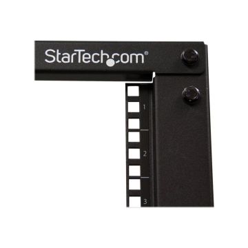 StarTech Rack de Serveur à Cadre Ouvert 8U 19 - Portable Compact à Profondeur réglable à 4 postes (22-40) - Rack