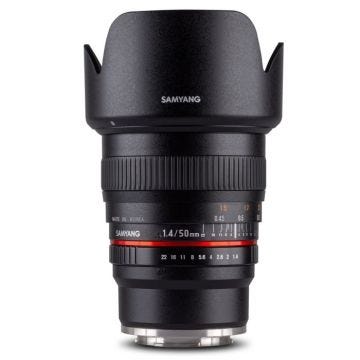 Objectif SAMYANG 50mm f/1.4 AS UMC pour Sony E - Ouverture F/1.4 - Distance focale 50mm - Poids 565g