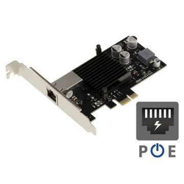 Carte 1 Port Gigabit LAN Ethernet RJ45 sur Port PCIe 1x - Power Over Ethernet PoE+ 30W - Intel WG I210 at - 10 100 1000Mbps