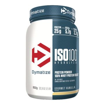 Whey hydrolysée Dymatize - ISO 100 Hydrolyzed - Gourmet Vanilla 932g