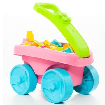 Chariot Molto avec 20 blocs - MOLTO - Rose - Mixte - Bébé - Intérieur - 12 mois