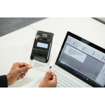 Imprimante d'étiquettes pour la gestion des visiteurs avec Wi-Fi, réseau Ethernet et Bluetooth