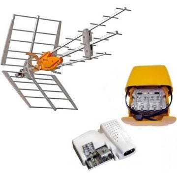 PACK TELEVES 149921 DAT BOSS Antenne UHF intelligente LTE700 (C.21 - C.48) + Alim 24V + Ampli de mât