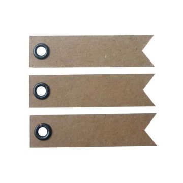 Étiquettes à oeillet - Kraft - 20 pièces - 50x12mm - Activités créatives - Personnalisation d'emballages