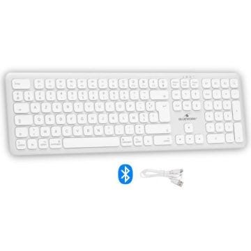 Clavier sans fil Bluetooth - BLUESTORK - MAC - Full size - Compatible Mac - Blanc