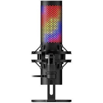 Microphone USB - HYPERX - QuadCast 2 S - Éclairage RVB - Commandes intégrées - Tap-to-Mute