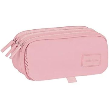 Trousse - SAFTA - Triple Big - Enfants - Confortable - Zippée - Rose - 21,5x8x10 cm