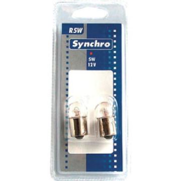 2 ampoules graisseur R5W 12V 5W BA15S SYNCHRO (blister)