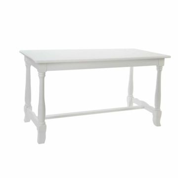 Table de salle à manger - Bois blanc - 180 x 90 x 80 cm - Hauteur 80 cm