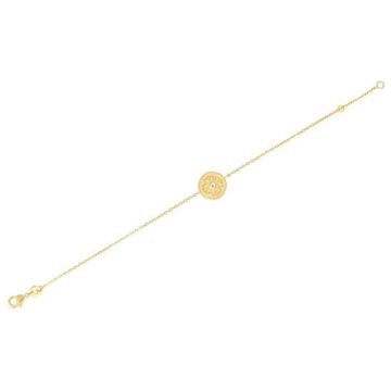 Bracelet femme - Go Mademoiselle - Bracelet Go Mademoiselle rond doré - Couleur de la matière:Jaune Taille/Longueur:18 cm