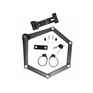 Antivol velo pliable axa fold 100 type couteau l0.90m noir avec support (maillon 7mm)
