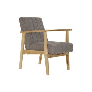 Fauteuil Thyann Naturel Beige Polyester Pin (63 x 68 x 81 cm)