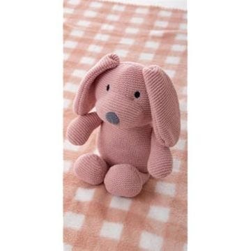 Jouet Multicolore - LLOPIS - Set boîte couverture carreaux 90 x 75 cm rose bâton + chien 26 cm