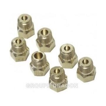 Jeu de 6 injecteurs GN pour table de cuisson WHIRLPOOL - BAUKNECHT - G20-G25 - sans tétine