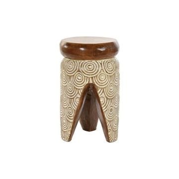 table d'appoint l blanc bois d'albasia (30 x 30 x 50 cm)